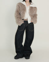 Angel Hairri Fur ボレロ ショートジャケット (Semi Cropped Jacket)