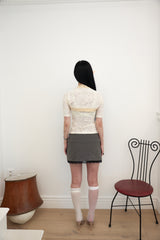 [香] Classic Button Skort (SS & Lace ver) (Gray)