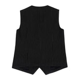 クラシックストライプシングルベストジャケット (BLACK)