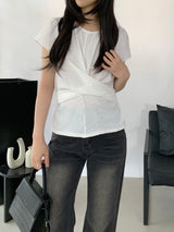 Amélie Shirred Wrap Blouse