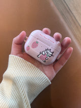 strawberry cat airpods case (glossy)