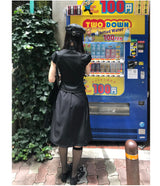 Monday Office Ball Stud Pleated Midi Skirt