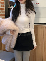 ベーシックスリムフィットタートルネックTシャツ (5color)