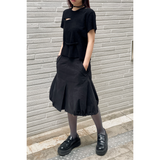 パンプキンストリングスカート : BLACK