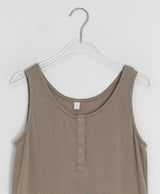 Sunkey Button Frill Layered Sleeveless