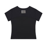 BRUNO SETUP METAL LOGO CUT-OUT LAYERED HALF T