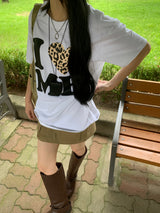 I♥ME レオルーズフィットラブ半袖Tシャツ (ホワイト)