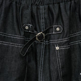 Cross Printing Denim Pants