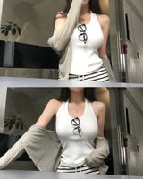 [MADE] Ballet, rib V-neck holter camisole