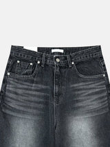 Bes black wide denim pants