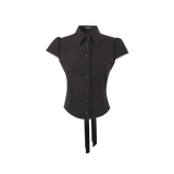 Lacy Bow Shirt [Black]