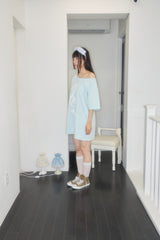 キリスカルノートオフショルダーボクシートップ (MINT)