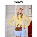 muva. シャーリング ミニ ハンドバッグ