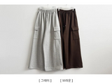 モテヒーティングフリースカーゴワイドパンツ