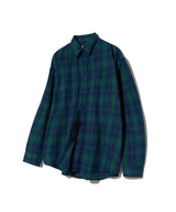 87-STAN080 Neutral Farm OverFit Pocket Long-Sleeved Check Shirt