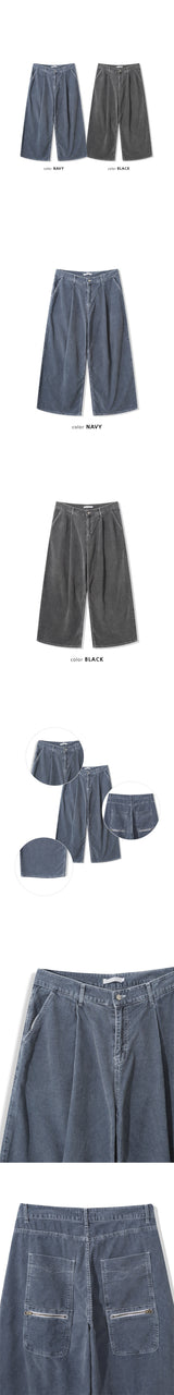 [Unisex] コーデュロイバックポケットパンツ (2color)