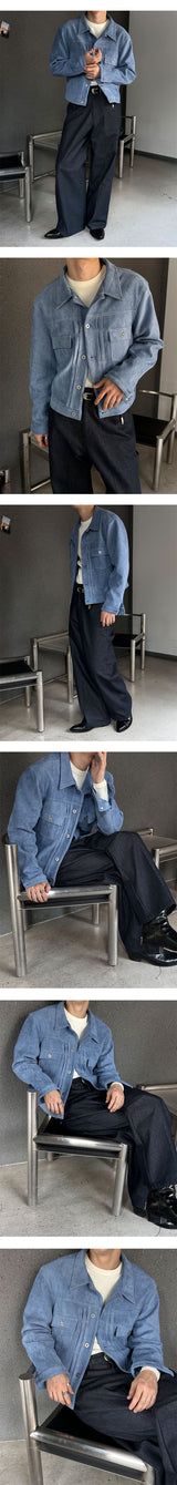 [Unisex] non pade バックステッチ デニムパンツ