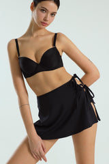 Wrap Skirt Cover-Up (Black/Shorts)