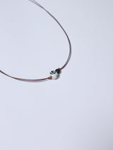wood round swirl necklace