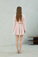 LANI TWEED CARDIGAN / PINK