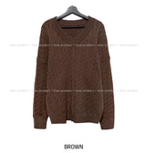 Little V-neck Cable Knit