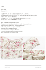 Antique Floral Perfume Skirt Two-Piece Set (blouse+skirt set)