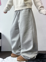 FLEECE-PICKABLE ❤‍🔥M-XL❤BASIC WIDE LONG PANTS UNISEX🖤🩶2COLOR