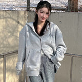 Nスモールロゴ2ウェイジップアップフーディー - 2COLOR