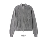 Belleun Line Dyeing Washing Knit Zip Up