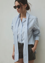 STRIPE TIE BLOUSE