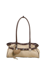 Mona Suede Belt Shoulder Bag