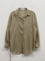 Rollin Belted Loose-Fit Long Blouse
