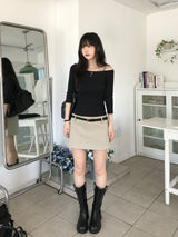 Ivy オフショルダーTシャツ (3 colors)