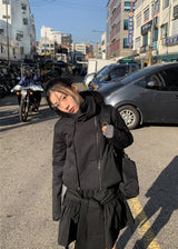 FUR HOOD CROP PADDING