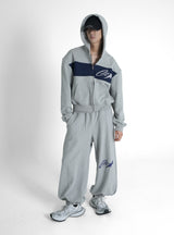 STAR LOGO HOODIE ZIP-UP GREY