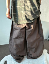 Down Circle Panel Nylon Balloon Pants 3color