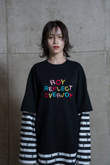 レイヤードボーダーロングスリーブＴシャツ