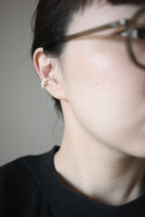 Donuts Pearl Silver 925 Single Clip handmade