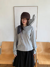 Dolde Color Round Long Sleeve T-Shirt