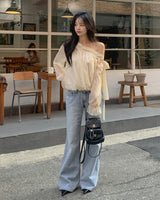 Rolbin bootcut denim pants