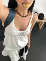 Romanty Shirring Sleeveless