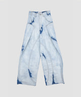 BLEACH WIDE DENIM PANTS