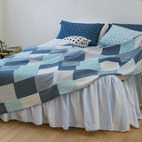 Patchwork Reversible Cotton Summer Blanket - L Size