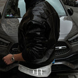 [HFORUS MADE]Blend leather crop jacket