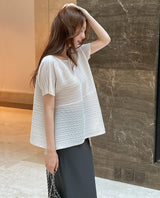 Lubat Unbalanced Pleated Blouse