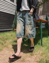 ボマキャットウォッシュバミューダデニムパンツ