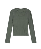 Double Layered Strap Top (KHAKI)