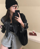 [BELLIDE MADE] cropped denim short jacket