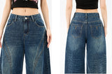 Vintage Curved Wide Denim – Relaxed High Waist Tencel Blend Jeans