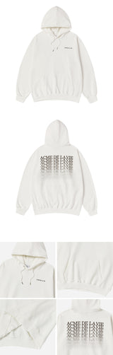 25SS NOISE MOTION LOGO HOODIE IVORY